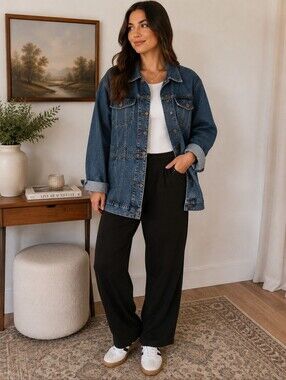 Eldorado Oversized Denim Jacket XXL Vintage Blue Button Front Jean Jacket